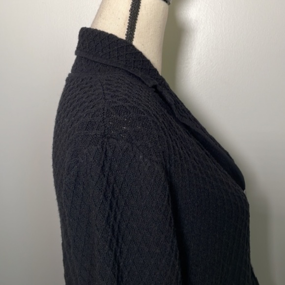 Jones New York Collection Black Collared Button Down Long Sleeve Blazer L - Picture 5 of 9